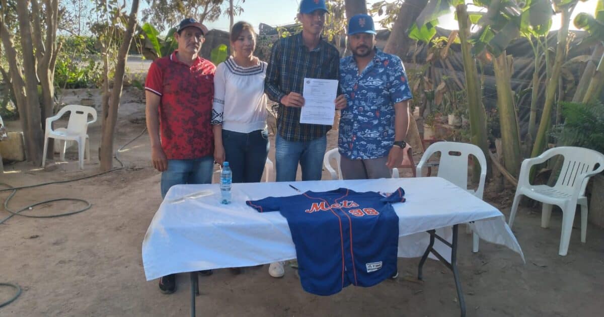 ¡MLB! Irving Cota, del ejido Bagojo, Ahome, firmado por los Mets de Nueva York