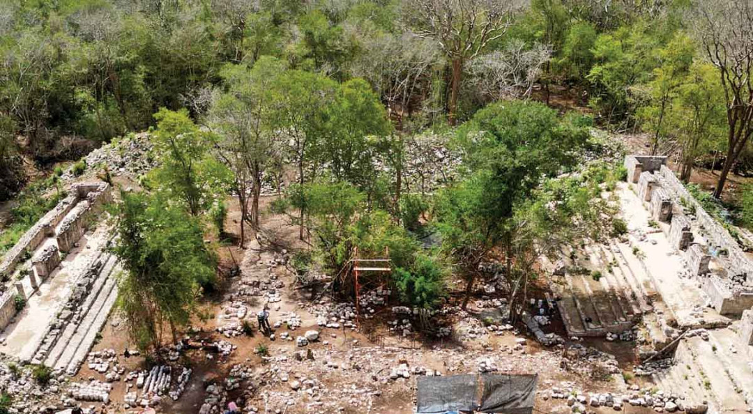 Descubrimiento arqueológico: desentierran dos nuevos conjuntos en Kabah
