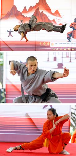 Monjes de Henan demuestran la fuerza y destreza del kung fu