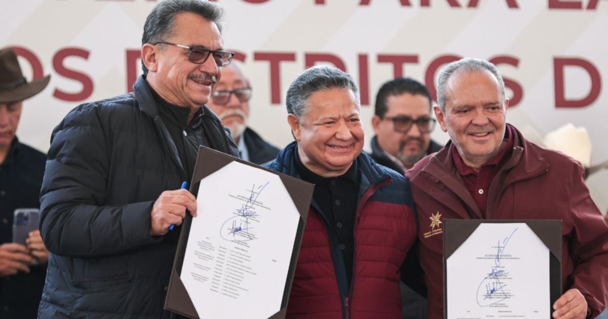 Firman convenio para tecnificar tres distritos de riego en Hidalgo
