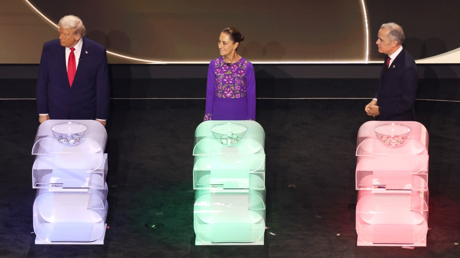 Sheinbaum, Trump y Carney, Presentes en Sorteo del Mundial 2026