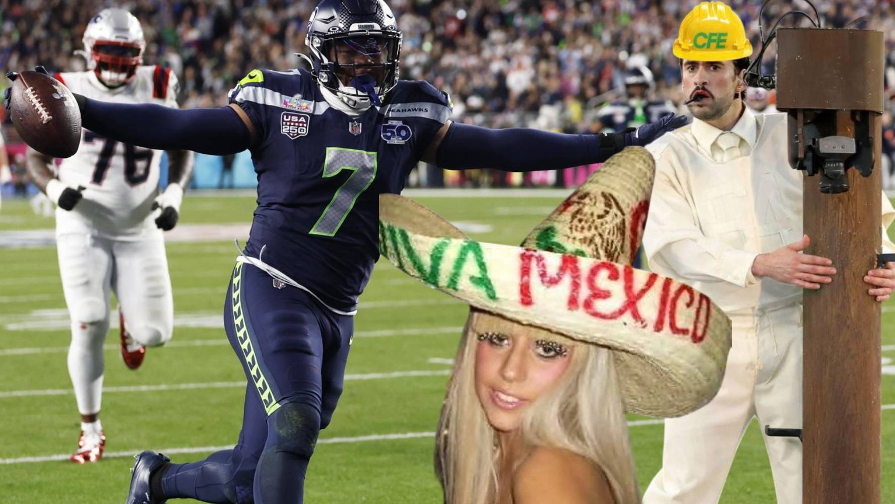 Bad Bunny tuvo más tiempo el balón que Pats: Los memes que ganaron el Super Bowl 2026